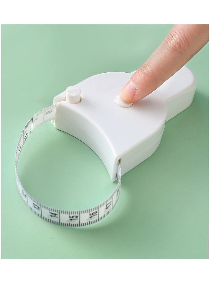 2PCS Automatic Body Measuring Tape – Retractable Soft Ruler for Waist, Hip & Fitness Measurements(Balck&White) - Image 4